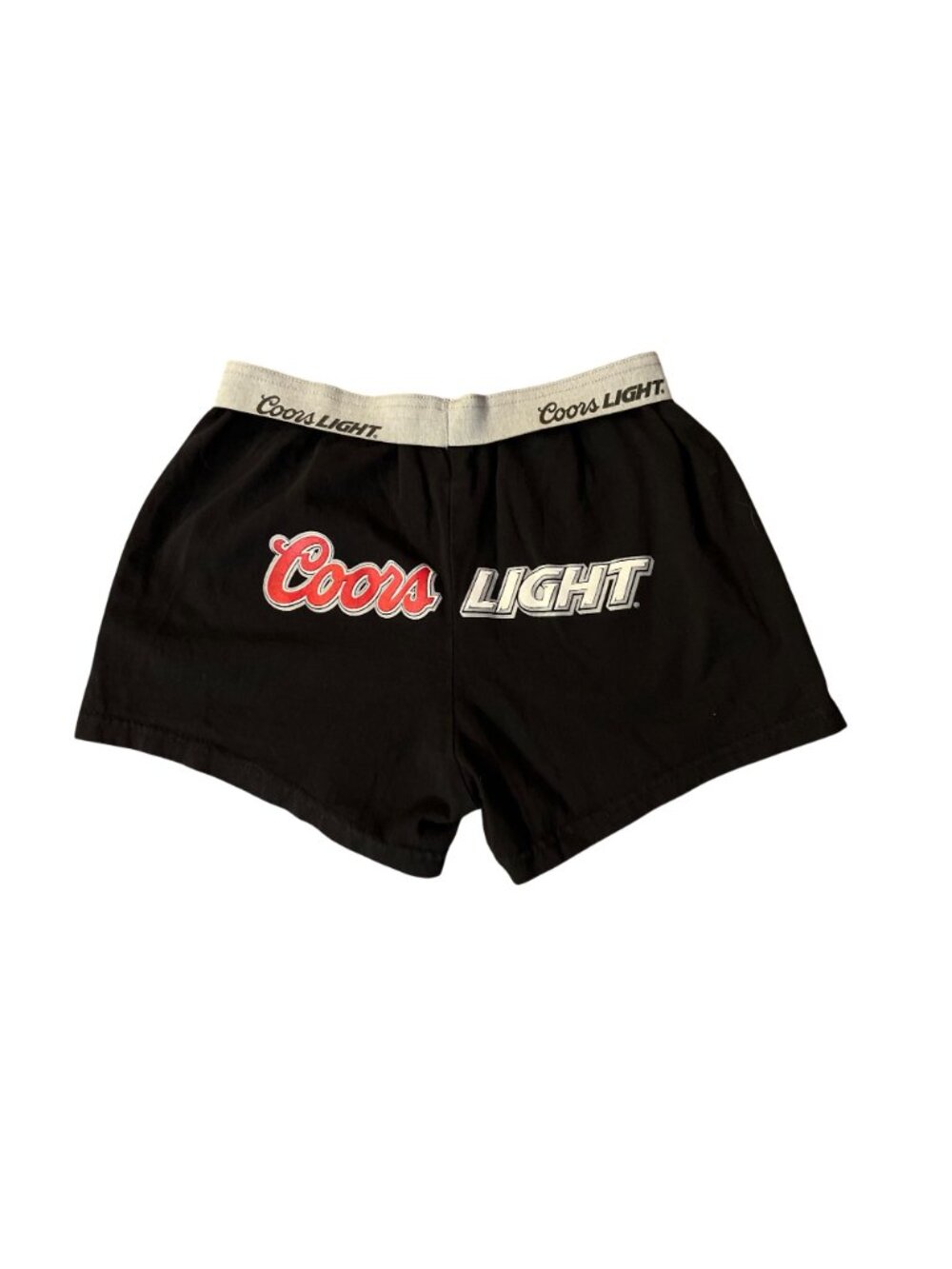 Coors Light Women's Lounge Shorts Size Large Black Used 100% Cotton - Picture 4 of 12